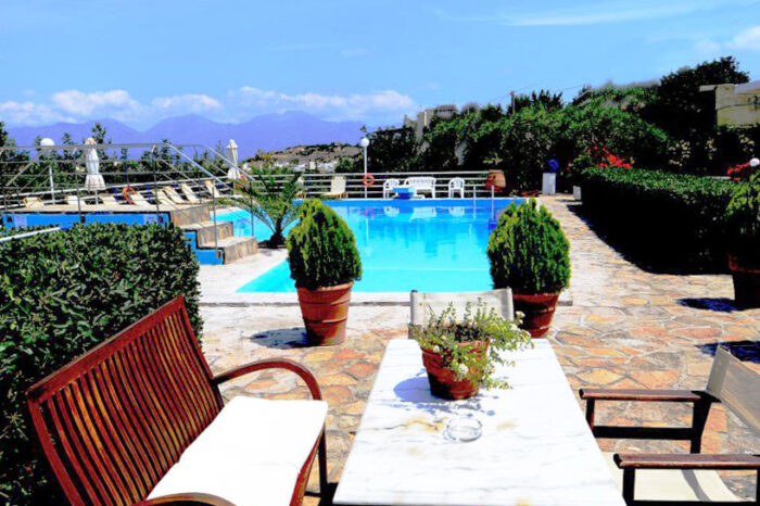 Outdoor seating area - Golden Apartments Agios Nikolaos Crete